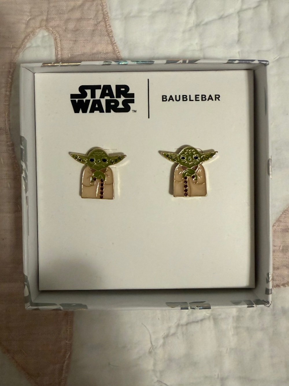 NWT - BaubleBar x Star Wars Grogu Baby Yoda Stud Earrings